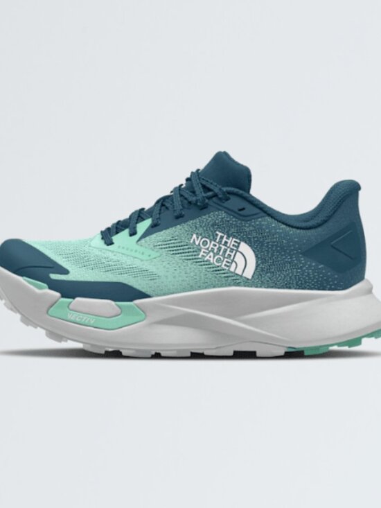 Women The North Face Women\'s Size 8 VECTIV Enduris 4 Hiking Shoes Teal White NWT